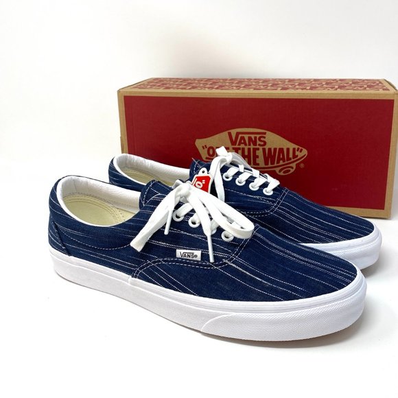 đź’–MEGA SALEđź’–VANS Era Suiting Blue Navy Stripes Casual Textile Men's VN0A4U392RI - Picture 2 of 11